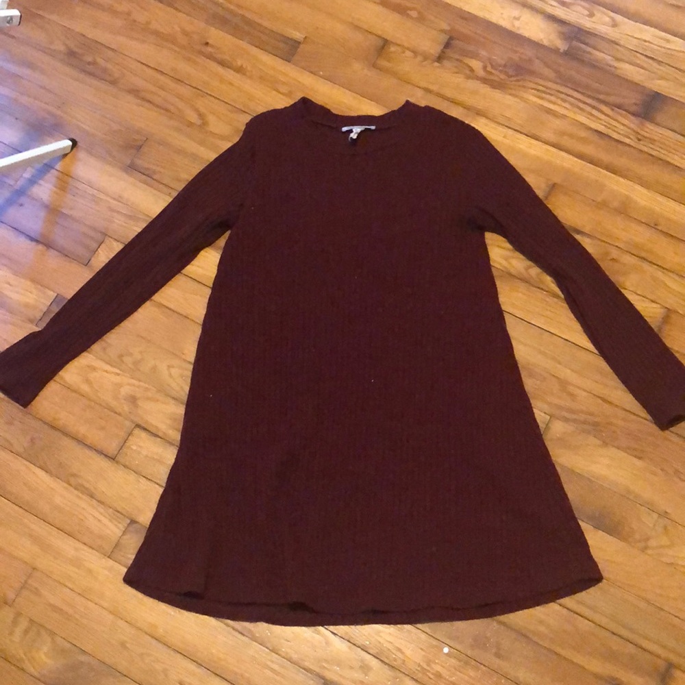 Burgandy sweater dress